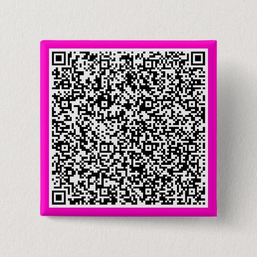 Uw QR-code scan info gepersonaliseerde knop cadeau Vierkante Button 5,1 Cm (Voorkant)