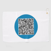 Uw QR Code Scan Info Golf Towel Aangepaste Kleuren Golfhanddoek (Horizontaal)