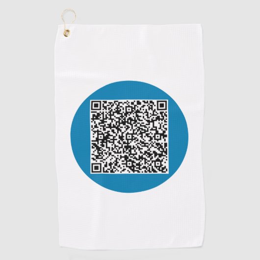 Uw QR Code Scan Info Golf Towel Aangepaste Kleuren Golfhanddoek (Voorkant)