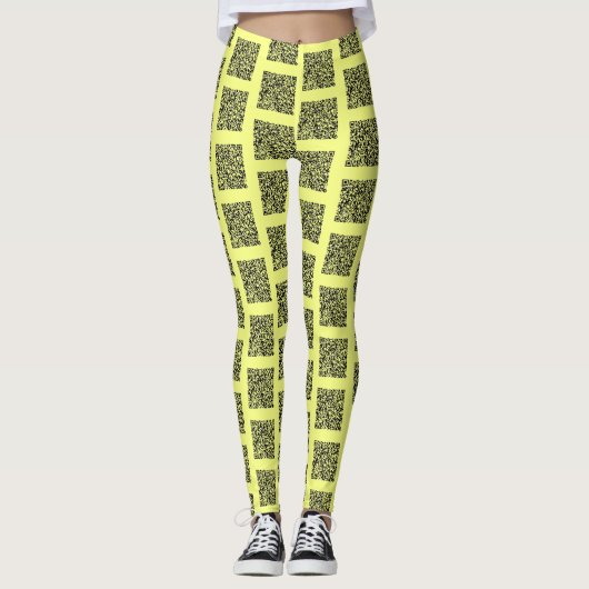 Uw QR Code Scan Info Grappige Leggings Aangepaste (Voorkant)
