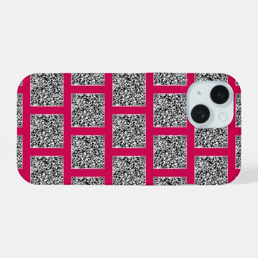 Uw QR-code Scan Info iPhone Case Aangepaste kleure iPhone 15 Case (Achterkant horizontaal)