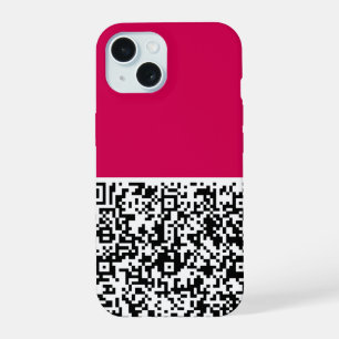 Uw QR-code Scan Info iPhone Case Aangepaste kleure iPhone 15 Case