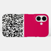 Uw QR Code Scan Info iPhone Case Kies Kleur (Achterkant (horizontaal))