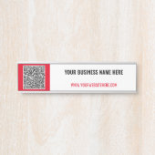 Uw QR-code Scan Info Naam Deurteken Kies Kleur Deurbordje (Voorkant)