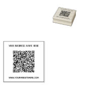 Uw QR-code Scan Info Naam Website Rubber Stamp Rubberstempel (Gestempeld)