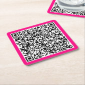 Uw QR-code Scan Info Paper Onderzetter Kies kleure (Schuin)