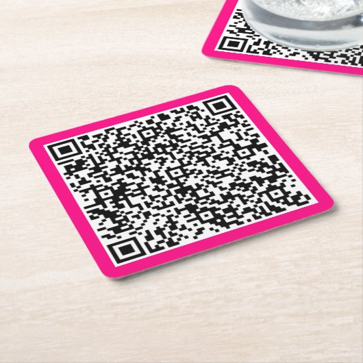 Uw QR-code Scan Info Paper Onderzetter Kies kleure (Schuin)