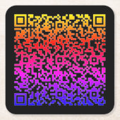 Uw QR Code Scan Info Papier Onderzetter Sjabloon (Voorkant)