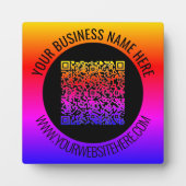 Uw QR Code Scan Info Plaque met aangepaste tekst Fotoplaat (Voorkant)