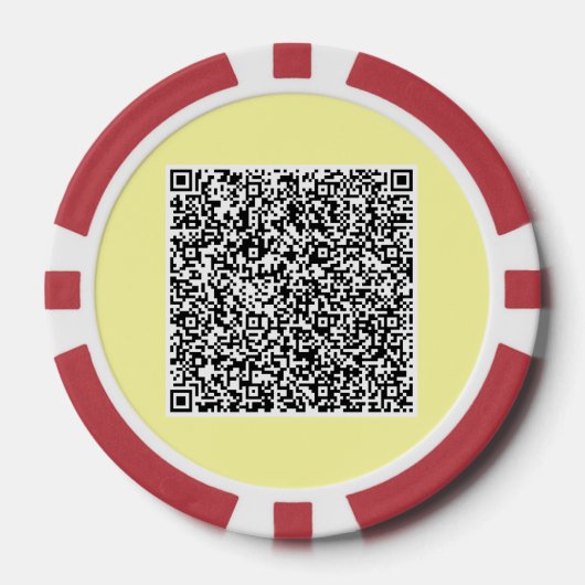 Uw QR Code Scan Info Poker Chips Kies kleuren (Voorkant)