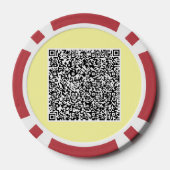 Uw QR Code Scan Info Poker Chips Kies kleuren (Achterkant)