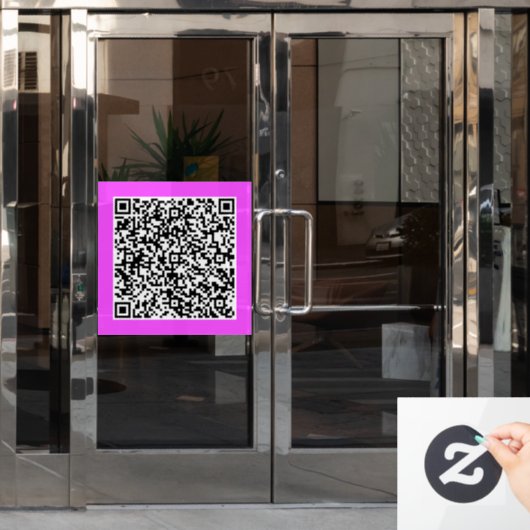 Uw QR Code Scan Info Promotievenster Cling Raamsticker (Kantoordeur)