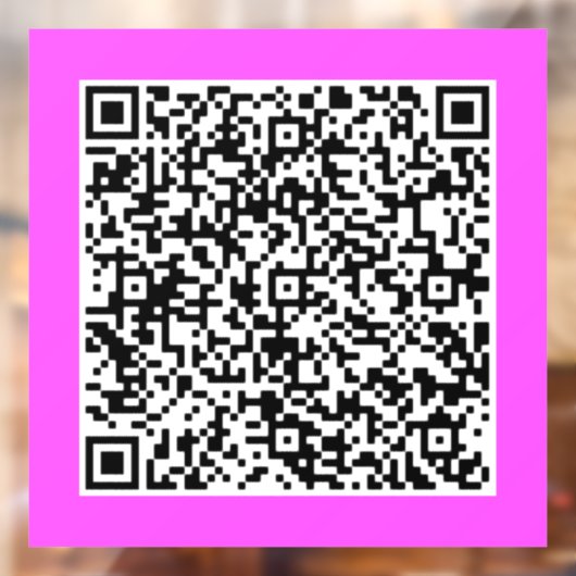 Uw QR Code Scan Info Promotievenster Cling Raamsticker (Vel 2)