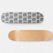Uw QR Code Scan Info Skateboard Voorbeeld (Horizontaal)
