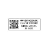 Uw QR Code Scan Info Stempel met Naam Adres (Design)