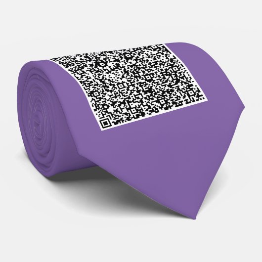 Uw QR-code scan info tekst stropdas voorbeeld (Opgerold)