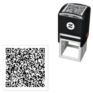 Uw QR-code scan info zelfinktkussen sjabloon Zelfinktende Stempel
