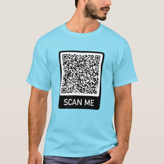 Uw QR-code Scan me gepersonaliseerd grappig T-shir T-shirt (Voorkant)