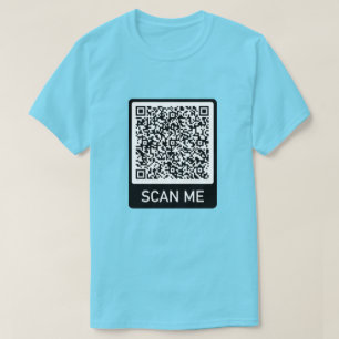 Uw QR-code Scan me gepersonaliseerd grappig T-shir T-shirt