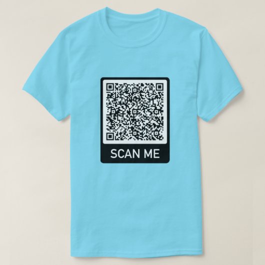 Uw QR-code Scan me gepersonaliseerd grappig T-shir T-shirt (Design voorkant)