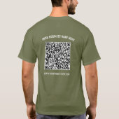 Uw QR-code Scan Naam Website Zakelijk T-shirt (Achterkant)