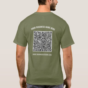 Uw QR-code Scan Naam Website Zakelijk T-shirt