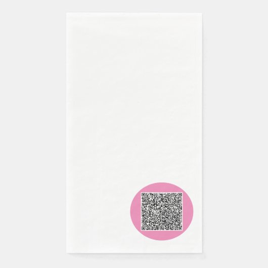 Uw QR-code Scan Papier Gastenhanddoeken Aangepaste Servet (Voorkant)