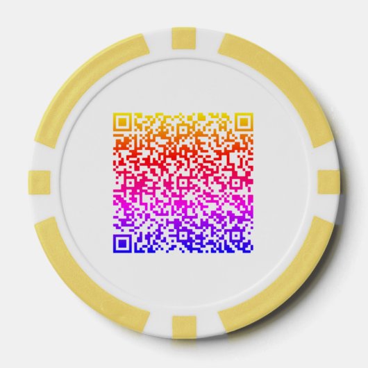 Uw QR Code Scan Poker Chips - Kies kleuren (Voorkant)