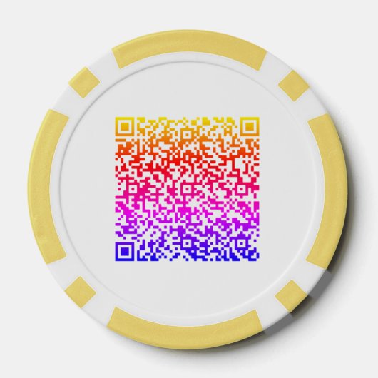 Uw QR Code Scan Poker Chips - Kies kleuren (Achterkant)