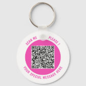 Uw QR Code Scan Sleutelhanger Aangepaste Tekst en  (Voorkant)
