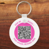 Uw QR Code Scan Sleutelhanger Aangepaste Tekst en  (Voorkant)
