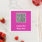 Uw QR-code scan tekst naam feest servetten voorbee (Insitu)