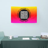 Uw QR-code scanbanner sjabloon met aangepaste teks Spandoek (Beurs)