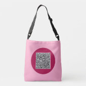 Uw QR-code scaninfo aangepaste kleur gepersonalise Crossbody Tas (Achterkant)