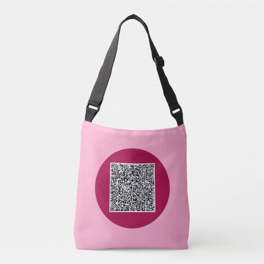 Uw QR-code scaninfo aangepaste kleur gepersonalise Crossbody Tas (Voorkant)