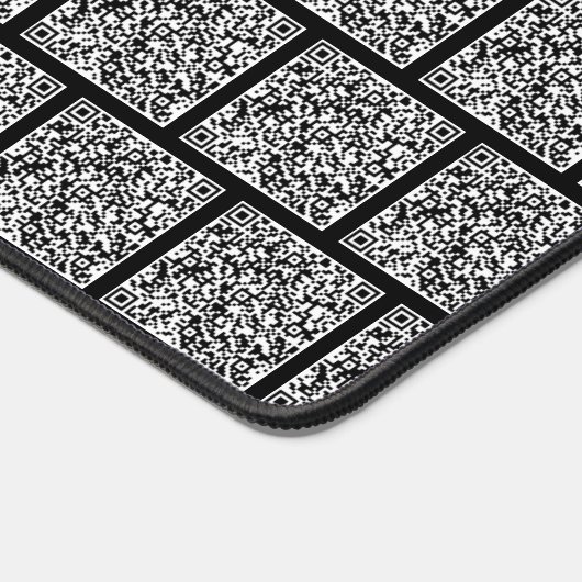 Uw QR-code scaninfo aangepaste kleuren Bureaumat (Hoek)