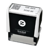 Uw QR-code scaninfo aangepaste stempel sjabloon (Product)