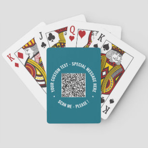 Uw QR-code scaninfo Aangepaste tekst afspeelkaarte Pokerkaarten
