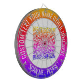 Uw QR-code scaninfo Aangepaste tekst Dart Board Dartbord (Voorkant Links)