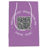 Uw QR-code scaninfo aangepaste tekst geschenkzak Medium Cadeauzakje (Voorkant)