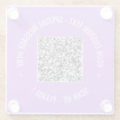 Uw QR code scaninfo aangepaste tekst glas Onderzet Glazen Onderzetter (Achterkant)
