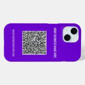 Uw QR-code scaninfo aangepaste tekst iPhone Case (Achterkant (horizontaal))
