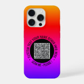 Uw QR-code scaninfo aangepaste tekst iPhone Case Hoesje (Achterkant)