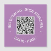 Uw QR code scaninfo aangepaste tekst magnetische K (Voorkant)