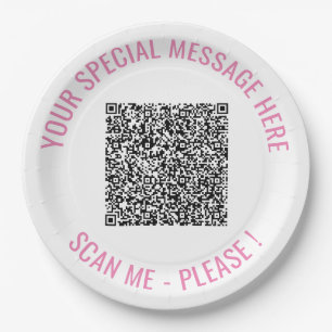 Uw QR code scaninfo aangepaste tekst papier Borden Papieren Bordje