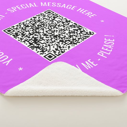 Uw QR-code scaninfo aangepaste tekst sherpa deken (3/4)