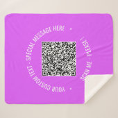 Uw QR-code scaninfo aangepaste tekst sherpa deken (Voorkant (horizontaal))