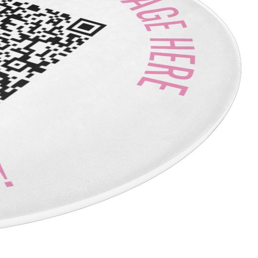 Uw QR code scaninfo aangepaste tekst snijplank (Hoek)