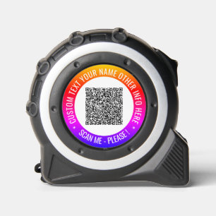 Uw QR-code scaninfo aangepaste tekst tape maatrege Rolmaat