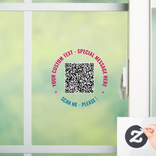 Uw QR-code scaninfo aangepaste tekst venster stick Raamsticker (Huis)